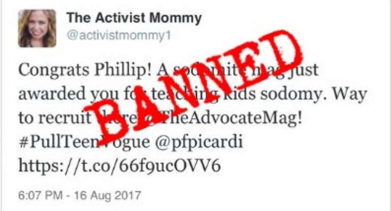 Mom Banned From Twitter For Speaking Against Sodomy Guide For Teenagers