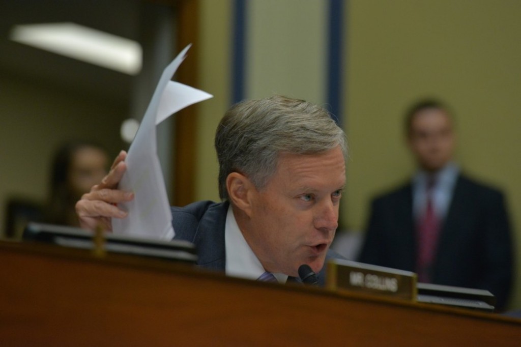 Rep. Mark Meadows (R-N.C.) during a Hearing by the House Oversight Committee on Sept. 30, 2014, in Washington, D.C. (Jahi Chikwendiu/The Washington Post)