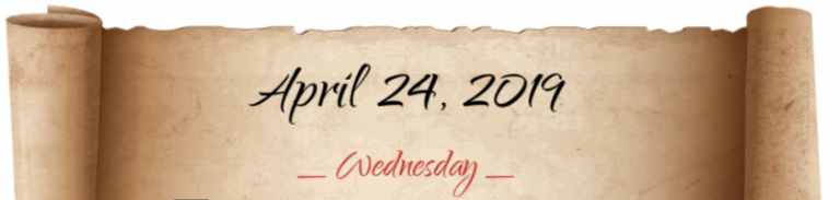 Wednesday, April 24th WHAT HAPPENED TODAY?—Just take a look at these